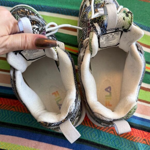 Fila Disruptor 2 Rainbow Multicolor Snakeskin Print Leather Sneakers size US 6 - Picture 11 of 12